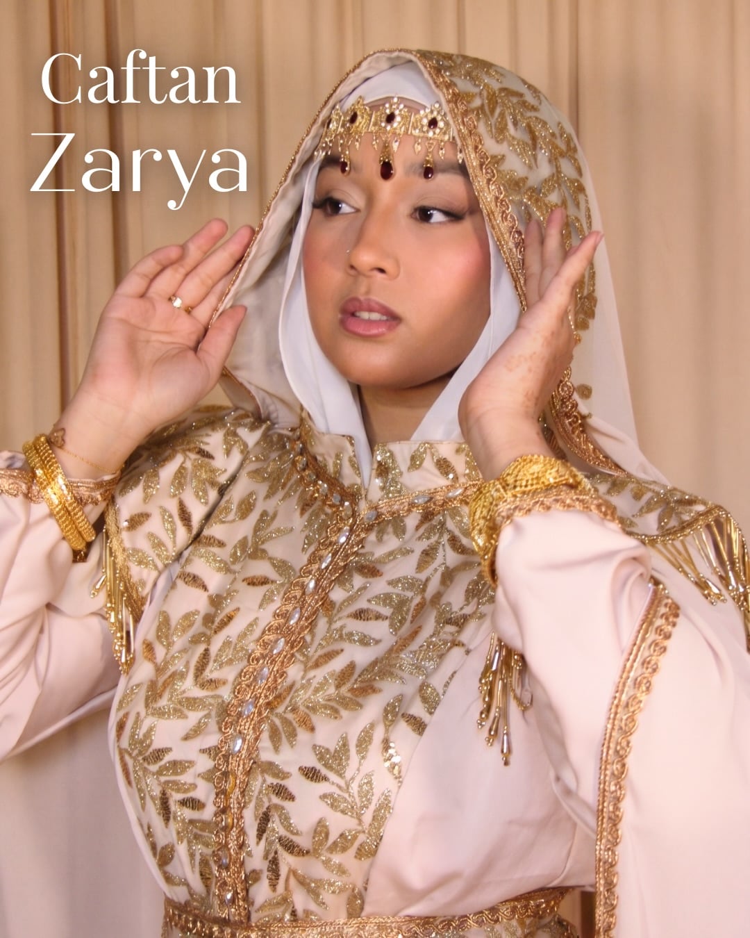 Caftan Yasna (rose), vue 1 sur 4