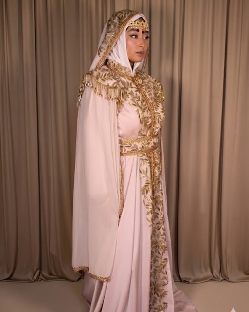 Caftan Yasna (rose), vue 4 sur 4