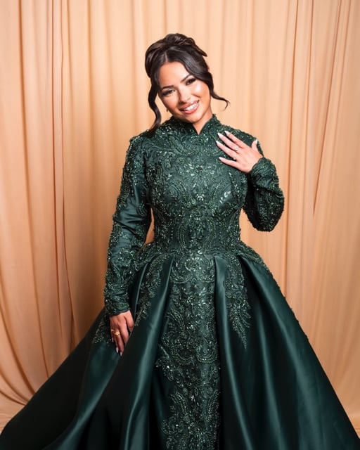 Duo 2 — robe verte, vue 2 sur 3